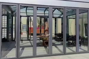 Porte pliante sur mesure pour balcon, mur-rideau de jardin, porte coulissante de villa avec une bonne luminosité et une forte ventilation - Product Image 3