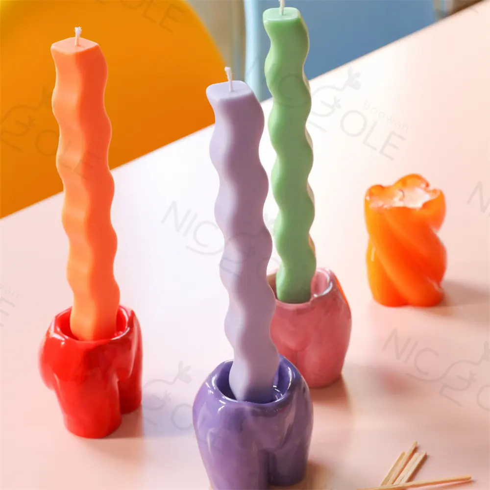 Nicole stampi per candele a forma geometrica fatti a mano per la decorazione della casa stampi per candele per la produzione di candele