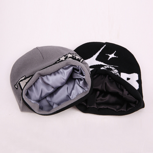 Custom Designer Satin Lined Streetwear Running Beanie with Graphic Sublimation Print Skull <strong>Cap</strong> <strong>for</strong> <strong>Men</strong> - Product Image 6