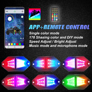 Gran angular RGB LED Rock Lights APP Control remoto LED debajo de los kits de iluminación de persecución de automóviles para todoterreno UTV ATV Touring - Product Image 3