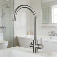 Robinet de cuisine en laiton de haute qualité, 3-en-1, double commande avec mélangeur eau chaude et froide, robinet d'eau purifiée pour évier – Vente en gros