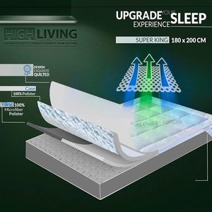 <span class=keywords><strong>Surmatelas</strong></span> en microfibre <span class=keywords><strong>4</strong></span> pouces/10 <span class=keywords><strong>cm</strong></span> Supersoft Box Sangles d'angle élastiques et cousues - Product Image 3