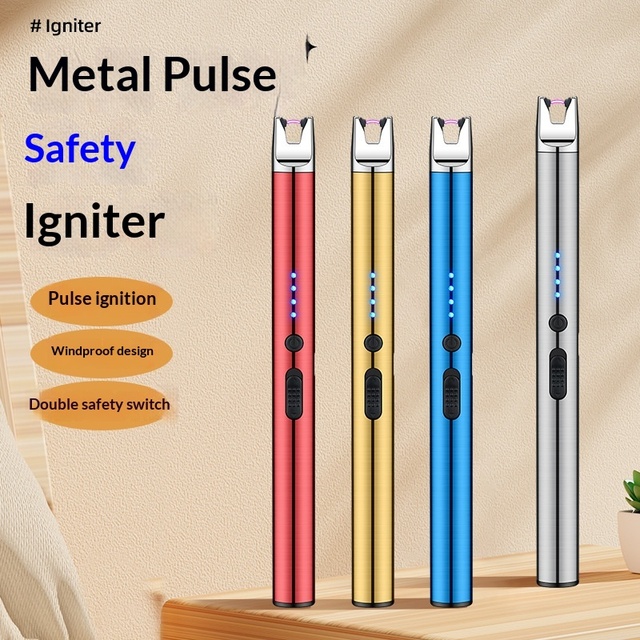 High Quality Multi-color Home Use Lighter Rechargeable Windproof Electronic Lighter for Aromatherapy Candle Gas Stove Ignition