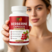 Fournisseur direct d'usine, capsules de berbérine sans OGM, sans gluten, pour la perte de poids et la combustion des graisses