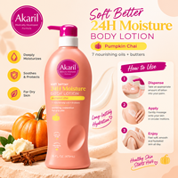 Lotion Corporelle Akaril 16 Oz Citrouille Chai Hydratation Profonde Beurres Hydratants Protection Apaisante Soin Anti-Irritations Quotidien