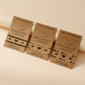 Mã nguồn <span class=keywords><strong>morse</strong></span> tôi yêu bạn quyến rũ Vòng đeo tay vài Bộ Hợp thời trang - Product Image 3