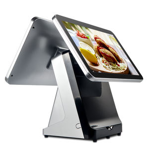 Sistema POS comercial de doble pantalla OEM con impresora integrada, pantalla táctil de 15.6 pulgadas y resolución de 1366x768 - Product Image 1