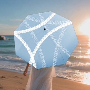 Wholesale Custom Fully <b>Automatic</b> Anti-Ultraviolet Polyester Travel Windproof Three-Folding 95cm Open Diameter 8 Ribs <b>Umbrella</b> - Product Image 4