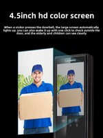 Cerradura Inteligente Lenovo A5PLUS con Reconocimiento Facial y de Venas de la Palma, Almacenamiento en la Nube, Compatible con Puertas de Madera - Versión con Contraseña Electrónica