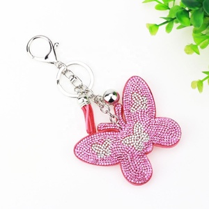 Llaveros y Accesorios de Borla con Diamantes de Imitación para Mochilas y Bolsos de Mujer y Niña, Llaveros Brillantes y Lindos con Lentejuelas de Mariposa - Product Image 2