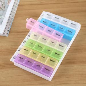 Hàng tháng <span class=keywords><strong>Pill</strong></span> <span class=keywords><strong>Box</strong></span> AM/PM <span class=keywords><strong>Pill</strong></span> Organizer trường hợp cho 7 ngày 28 khoang <span class=keywords><strong>Pill</strong></span> bao bì hộp du lịch lưu trữ di động hộp - Product Image 5