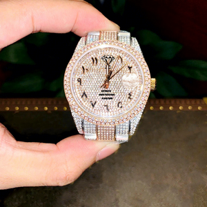 นาฬิกาข้อมือฮิปฮอปสุดหรู หน้าปัดทรงกลม ประดับ<span class=keywords><strong>เพชร</strong></span> <span class=keywords><strong>VVS</strong></span> D มอยส์ซาไนต์ สำหรับผู้ชาย - Product Image 6