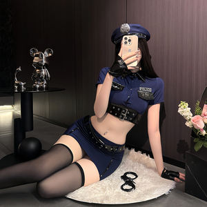 Body de flic sexy pour femmes adultes Cosplay pour les événements érotiques de mardi gras de fête de pourim - Product Image 5