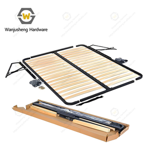 Cơ chế cơ sở giường Kim loại với những thanh gỗ có thể tháo rời lưu trữ chức năng phòng ngủ khung giường phẳng. - Product Image 2