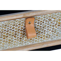 TABLE DE CONSOLE EN MÉTAL NOIR ET BOIS 120X38X80