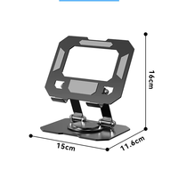 Support de tablette pliable en alliage 360° rotatif et réglable pour bureau et tablette - Idéal pour l'étude, le streaming en direct et le refroidissement