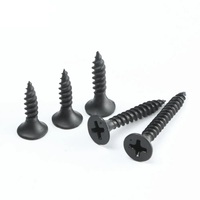 Vis pour cloison sèche Tête plate à tête fraisée Vis autotaraudeuse noire Acier au carbone Phillips Vis d'usinage du bois