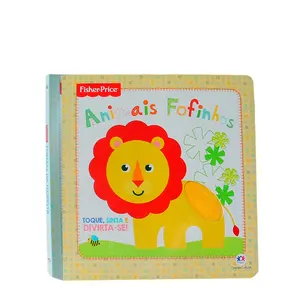 Animal Touch & Feel Board Book Educational Preschool Titles With Realistic Textures For Kids Board Book Printing Wholesale