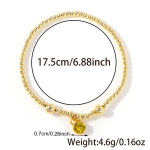 Go2boho Bracciali Elastici Eleganti da Donna in Ottone Placcato <span class=keywords><strong>Oro</strong></span> con Perline Turchesi, Fatti a Mano, Lusso, Placcati in <span class=keywords><strong>Oro</strong></span> 18K, per Feste - Product Image 6