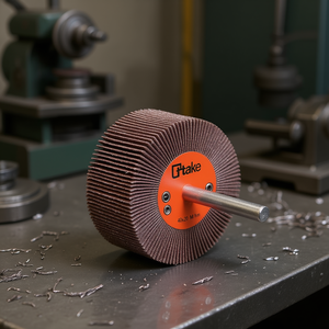 Ttake Abrasive Flap <b>Wheel</b> 40x20 Mm 6 Mm Shaft 80 Grit For <b>Grinding</b> - Product Image 3