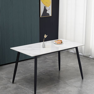 Meubles Jiening Nouvelle conception Style nordique Tables à manger en pierre frittée et métal avec chaises Table à manger moderne - Product Image 2