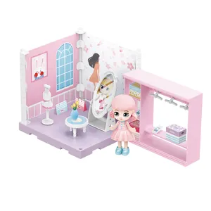 Produk Baru 2022 Penjualan Laris Mainan Rumah Boneka untuk Anak Perempuan Miniatur Rumah Boneka Dalam Ruangan dan Putri Rumah Boneka Plastik Permainan