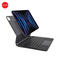 Clavier espagnol sans fil pour iPad Pro 12.9 avec pavé tactile, ultra fin, étanche, rétroéclairage RVB 7 touches, interface USB Type-C - Nouveau