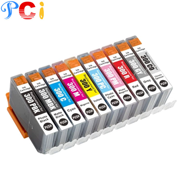 PCI PFI300 PFI-300 PFI 300 Pfi300 Compatible Premium InkJet Ink Cartridge for Canon ImagePROGRAF PRO-300 PRO 300 Printer