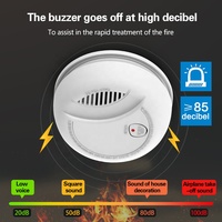 PGST Standalone Electrochemical Smoke Detector Alarm Anti Theft Security System EN14604 Certified 20m Coverage 85dB Sound Alarm