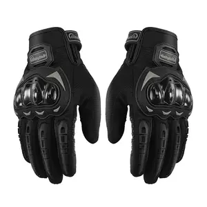 Toptan yüksek kalite tam parmak yarış açık spor eldiven PU motosiklet motosiklet bisiklet eldiveni el sapları boyutu XS-kayak için