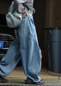 High Street Wear Boys & Men's Women's Vintage Medium Wash Mid Waist Straight Cotton Denim <b>Jeans</b> - Product Image 4