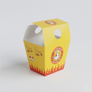 Boîte à emporter personnalisée pour frites de <span class=keywords><strong>poulet</strong></span> Fast Food Boîtes d'emballage en papier pour <span class=keywords><strong>poulet</strong></span>, riz et chips de <span class=keywords><strong>poulet</strong></span> frit - Product Image 4