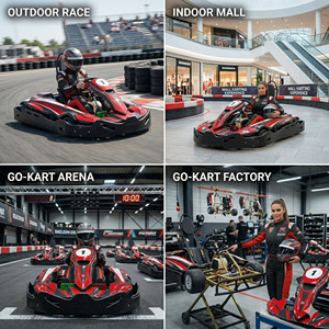 Kart de course pour adultes 200cc pour moteur à essence GX200 6.5HP, pour sports de plein air et parcs d'attractions, vitesse maximale de 60 km/h - Product Image 2