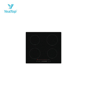 Table de cuisson à induction encastrable 4 zones avec surface en verre, commande tactile, économe en énergie et coupure de sécurité - Product Image 3
