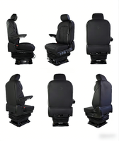 Silla Giratoria de Capitán para Autocaravana, de Cuero Auténtico, Resistente, 360 Grados °   Asiento del Conductor Ford Transit