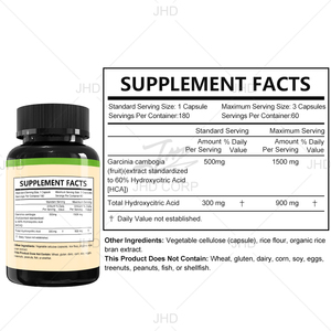 Oem علامة خاصة ملحق التحكم في الوزن كبسولات استخراج غاركينيا كامبوغيا <span class=keywords><strong>HCA</strong></span> بالجملة - Product Image 4