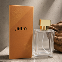 Flacon de parfum vide en verre rechargeable de luxe, carré et plat, 30 ml, 50 ml, 100 ml