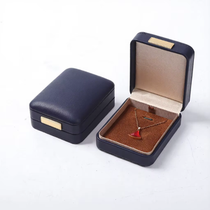 Factory PU Leather High-end Jewelry <b>Boxes</b> Logo Customization Rectangular Round Corner Jewelry <b>Boxes</b> for <b>Rings</b> Pendants Bracelets - Product Image 4