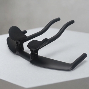 Guidon de vélo de route ergonomique en carbone intégral pour <span class=keywords><strong>triathlon</strong></span>, 31,8 mm, avec repose-bras en éponge souple pour les longues distances - Product Image 1