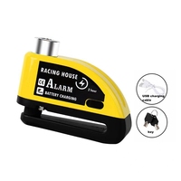 Alarme de verrouillage de disque rechargeable pour vélo électrique et moto, antivol de roue de vélo électrique avec alarme à haut décibel