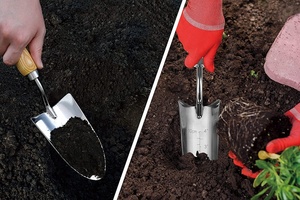 温斯洛 & 罗斯5 pcs不锈钢园艺手工除草机套件木制手柄花园手工工具套装 - Product Image 6