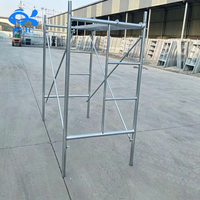 Échafaudage léger pour cadre de porte, plateforme d'échelle portable réglable en acier, accessoires de construction galvanisés en forme de H