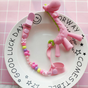 Cadena de chupete de silicona ecológica para bebé, Clips para chupete de bebé personalizados, larga, venta al por mayor - Product Image 3