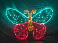 Caja de regalo para decoración navideña, luces LED con motivo 2D para decoración de fiestas, decoración de parque