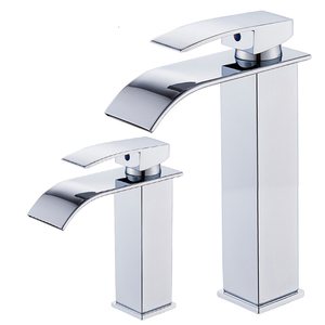 Aifol Robinet cascade en acier inoxydable pour salle de bain Lavabo bon marché avec valve en céramique Poignée mélangeur d'eau de toilette - Product Image 2