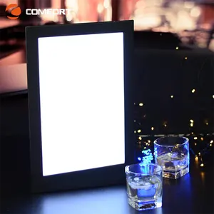 Tanıtım ledi menü çift sayfa Led ışık Fast Food menü ekranı