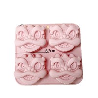 Style chinois Lion danse Koi chat Silicone moule bricolage bac à glace pour gâteau au chocolat décoration gâteau outils