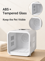 Boîte de séchage automatique pour animaux de compagnie en plastique de luxe, chats, chiens, contrôle intelligent de la température, flux d'air à 360°, ions négatifs, toilettage, moteur silencieux