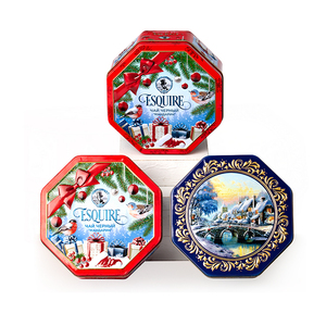 Một cửa nhà máy kích thước hình dạng tùy chỉnh bao bì kim loại cấp thực phẩm sô cô la đa giác hộp thiếc Cookie kẹo <span class=keywords><strong>tin</strong></span> có thể - Product Image 1