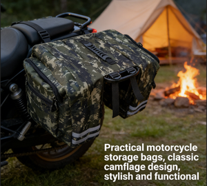 Sacoche de Selle Arrière Multifonctionnelle pour VTT et Vélo Électrique, Grande Capacité, Étanche, Camouflage - Product Image 3